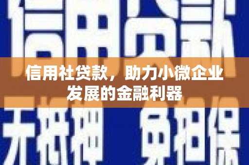 石岐信用社贷款，助力小微企业发展的金融利器