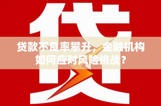 石岐贷款不良率攀升，金融机构如何应对风险挑战？