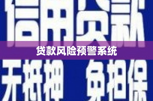 石岐贷款风险预警系统